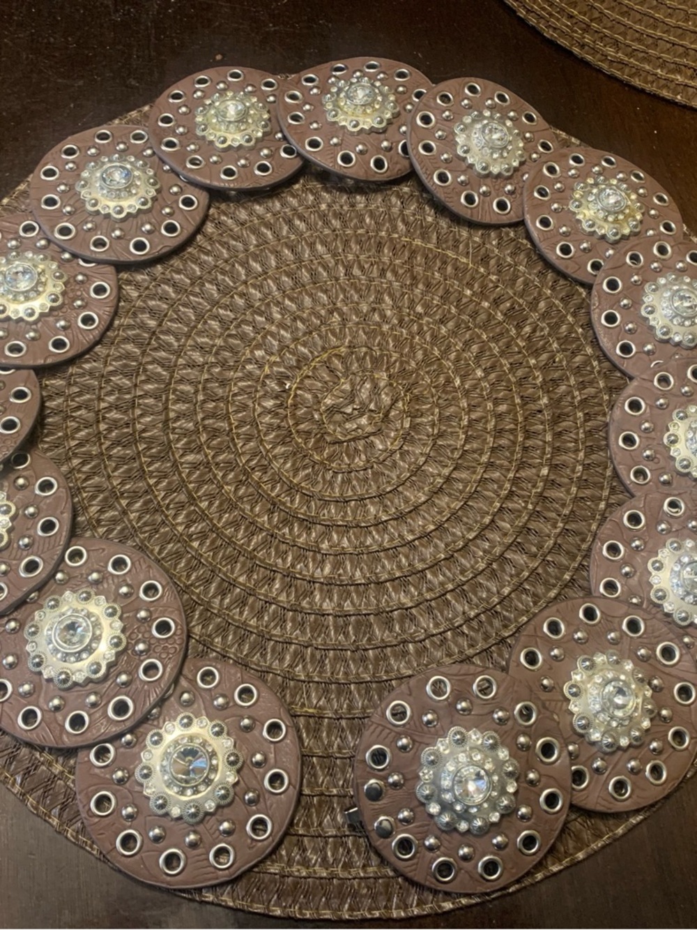 Brown Crystal-Embellished Women's